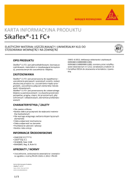 Sikaflex®-11 FC+ - Sika Poland Sp. z oo