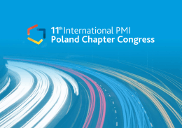 Pakiety sponsorskie - International PMI Poland Chapter Congress