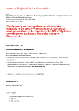 Generuj PDF - Komenda Miejska Policji w Białymstoku