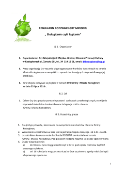 regulamin - Aktualności MGOPK Koziegłowy