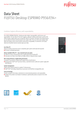 Data Sheet FUJITSU Desktop ESPRIMO P956/E94+