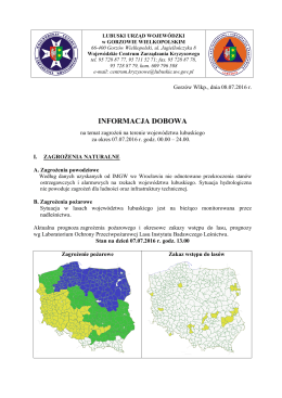 informacja dobowa - Lubuski Urząd Wojewódzki
