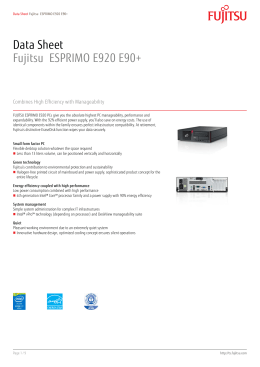 Data Sheet Fujitsu ESPRIMO E920 E90+