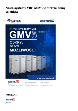 Nowe systemy VRF GMV5 w ofercie firmy Wienkra