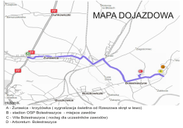 mapa dojazdowa - Związek Polskich Spadochroniarzy