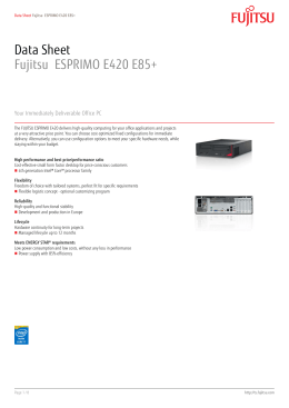 Data Sheet Fujitsu ESPRIMO E420 E85+