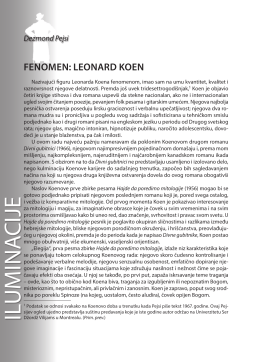 Dezmond Pejsi: FENOMEN: LEONARD KOEN