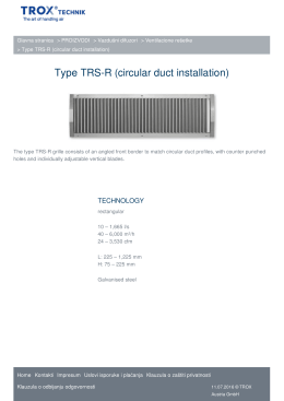 Type TRS-R (circular duct installation) TROX USLUGE