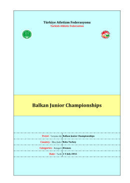 Balkan Junior Championships