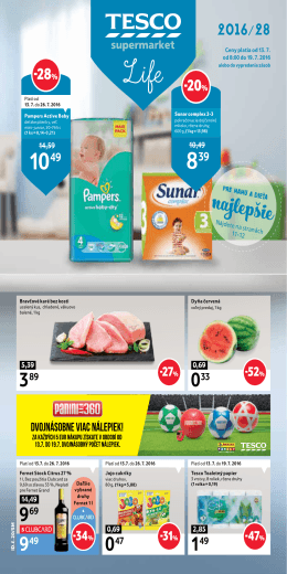 Leták - supermarkety