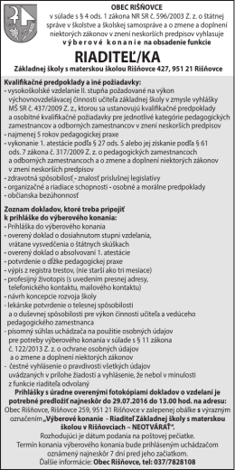 PDF Kvalifikačné predpoklady a iné požiadavky