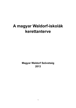 Waldorf Kerettanterv