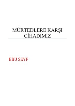 mürtedlere karşı cihadımız