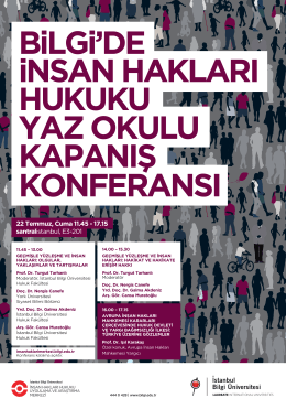 Konferans afişi için tıklayınız. - İstanbul Bilgi Üniversitesi İnsan