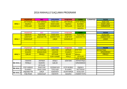 İlaçlama Programı için tıklayınız.