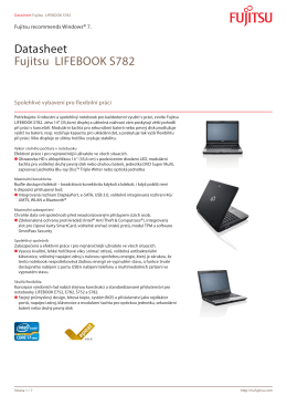 Datasheet Fujitsu LIFEBOOK S782
