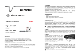 překlad- 1367687- automatická nabíječka Voltcraft