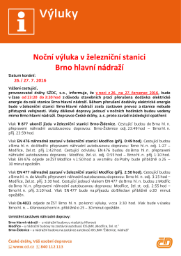 Brno hl.n.: Noční výluka