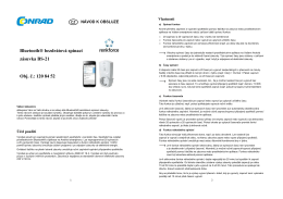 Bluetooth® bezdrátová spínací zásuvka BS