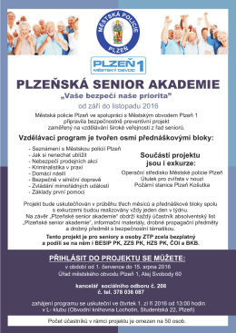 plzeňská senior akademie