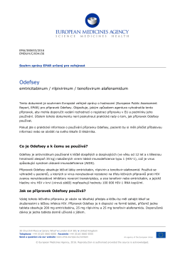 Odefsey, INN: emtricitabine / rilpivirine / tenofovir alafenamide