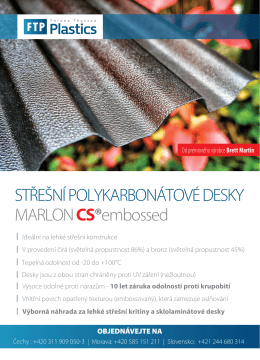 MARLON CS ® embossed - Ferona Thyssen Plastics, s.r.o.