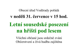 Letní sousedské posezení