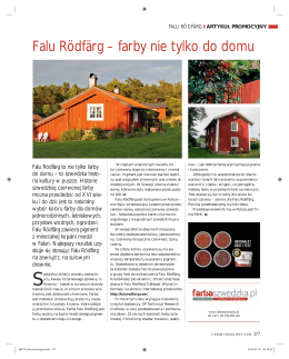 Falu Rödfärg – farby nie tylko do domu