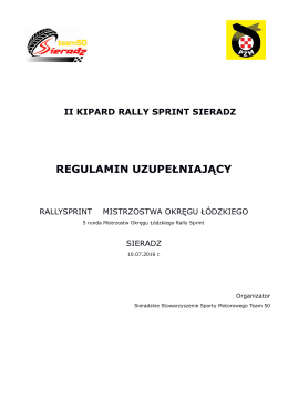 Regulamin II Kipard RS MOŁ 10.07.2016