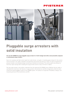 Pluggable surge arresters with solid insulation