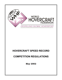 Hovercraft Speed Record Competition Regulations