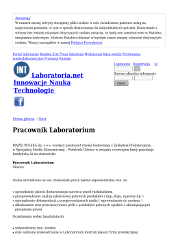 Pracownik Laboratorium - Start