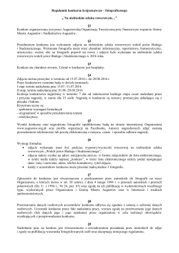 Regulamin konkursu - Augustów