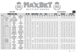 Short Offer Top Competitions MAXBET Short Offer