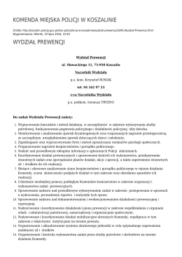 Generuj PDF - Komenda Miejska Policji w Koszalinie