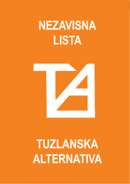 Program 2012 – 2016 - Tuzlanska Alternativa