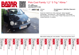 Polo Cool Family 1,2 * 5 Trg * Klima * Pickerl