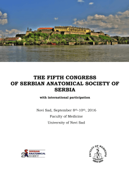 the fifth congress of serbian anatomical society of serbia