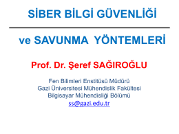 Prof. Dr. Şeref SAĞIROĞLU SiberGUvenlik