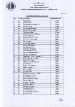 Asil Liste İçin Tıklayınız