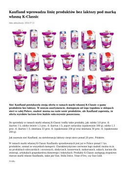 Kaufland wprowadza linię produktów bez laktozy pod marką własną