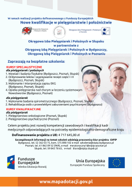 Nowe kwalifikacje w pielęgniarstwie i położnictwie