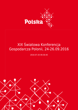 XIX Światowa Konferencja Gospodarcza Polonii, 24