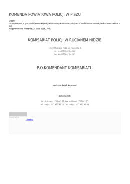 Generuj PDF - Komenda Powiatowa Policji w Piszu