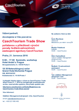 CzechTourism Trade Show