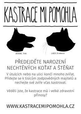 Plakát - Kastrace mi pomohla.cz
