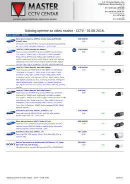 Katalog opreme za video nadzor - CCTV