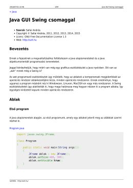 Java GUI Swing csomaggal