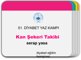 Kan Şekeri Takibi - Türk Diabet Cemiyeti