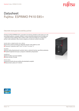 Datasheet Fujitsu ESPRIMO P410 E85+